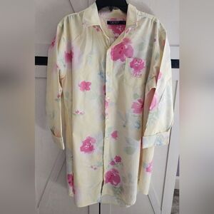 Ralph Lauren Women's Yellow and Pink Floral  Night Gown